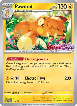 Pawmot — SVP Black Star Promos #006, 2023. Illustrated by GIDORA.