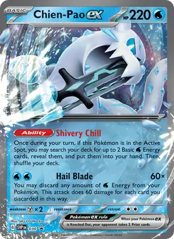 Chien-Pao ex — SVP Black Star Promos #030, 2023. Illustrated by aky CG Works.