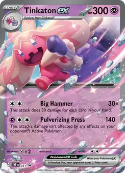 Tinkaton ex — SVP Black Star Promos #031, 2023. Illustrated by takuyoa.