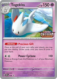 Togekiss — SVP Black Star Promos #038, 2023. Illustrated by OKACHEKE.