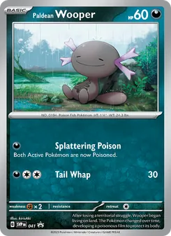 Paldean Wooper — SVP Black Star Promos #041, 2023. Illustrated by kirisAki.