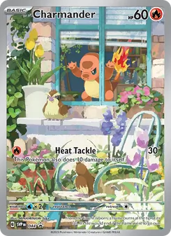 Charmander — SVP Black Star Promos #044, 2023. Illustrated by MINAMINAMI Take.