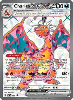 Charizard ex — SVP Black Star Promos #056, 2023. Illustrated by takuyoa.