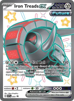 Iron Treads ex — SVP Black Star Promos #073, 2023. Illustrated by 5ban Graphics.