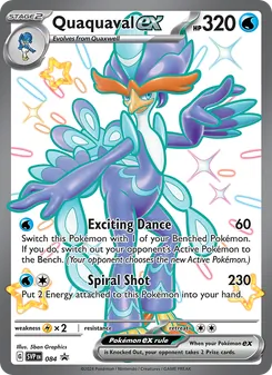 Quaquaval ex — SVP Black Star Promos #084, 2023. Illustrated by 5ban Graphics.
