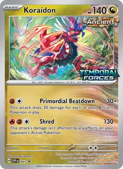 Koraidon — SVP Black Star Promos #091, 2023. Illustrated by Anesaki Dynamic.