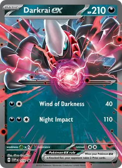 Darkrai ex — SVP Black Star Promos #110, 2023. Illustrated by 5ban Graphics.