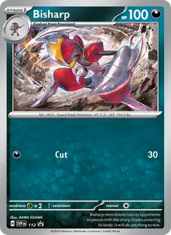 Bisharp — SVP Black Star Promos #112, 2023. Illustrated by AKIRA EGAWA.
