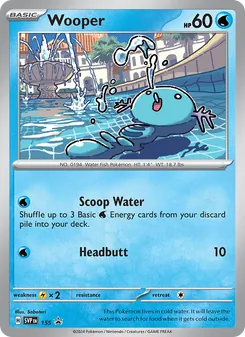 Wooper — SVP Black Star Promos #155, 2023. Illustrated by Saboteri.