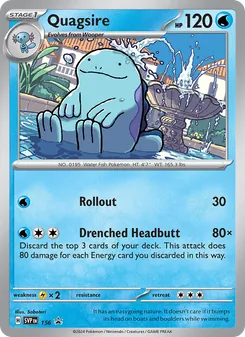 Quagsire — SVP Black Star Promos #156, 2023. Illustrated by Saboteri.