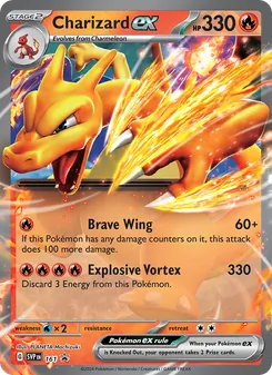 Charizard ex — SVP Black Star Promos #161, 2023. Illustrated by PLANETA Mochizuki.
