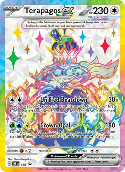 Terapagos ex — SVP Black Star Promos #165, 2023. Illustrated by 5ban Graphics.