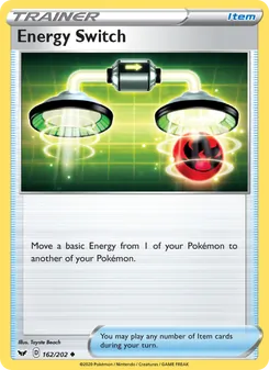 Energy Switch — Sword & Shield #162, 2020. Illustrated by Toyste Beach.