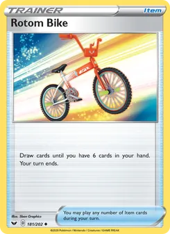 Rotom Bike — Sword & Shield #181, 2020. Illustrated by 5ban Graphics.