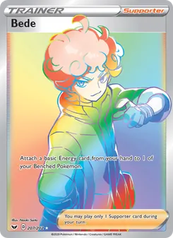 Bede — Sword & Shield #207, 2020. Illustrated by Naoki Saito.