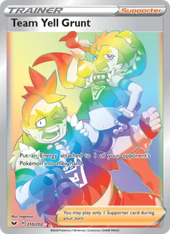 Team Yell Grunt — Sword & Shield #210, 2020. Illustrated by nagimiso.