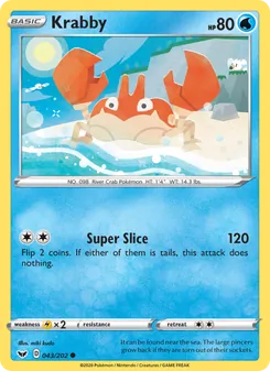 Krabby — Sword & Shield #43, 2020. Illustrated by miki kudo.