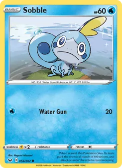 Sobble — Sword & Shield #54, 2020. Illustrated by Megumi Mizutani.