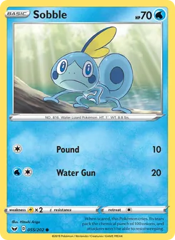 Sobble — Sword & Shield #55, 2020. Illustrated by Hitoshi Ariga.
