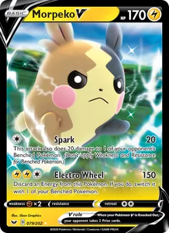 Morpeko V — Sword & Shield #79, 2020. Illustrated by 5ban Graphics.