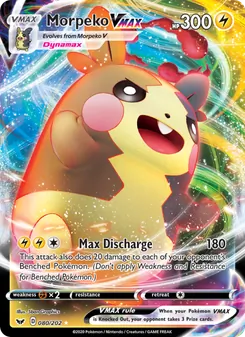 Morpeko VMAX — Sword & Shield #80, 2020. Illustrated by 5ban Graphics.