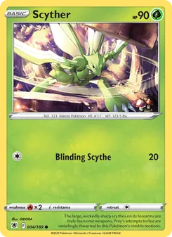 Scyther — Astral Radiance #004, 2022. Illustrated by GIDORA.