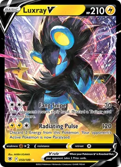 Luxray V — Astral Radiance #050, 2022. Illustrated by AKIRA EGAWA.