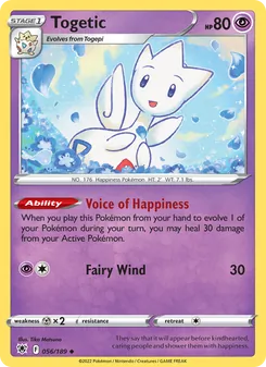 Togetic — Astral Radiance #056, 2022. Illustrated by Tika Matsuno.