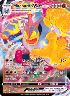 Machamp VMAX — Astral Radiance #073, 2022. Illustrated by N-DESIGN Inc..