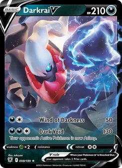 Darkrai V — Astral Radiance #098, 2022. Illustrated by takuyoa.