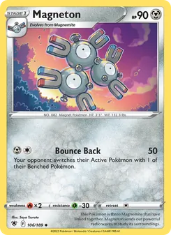 Magneton — Astral Radiance #106, 2022. Illustrated by Saya Tsuruta.