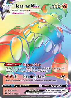 Heatran VMAX — Astral Radiance #191, 2022. Illustrated by N-DESIGN Inc..
