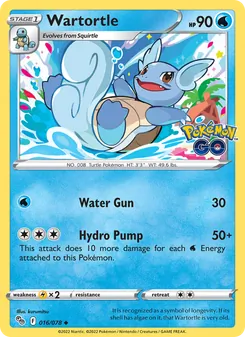 Wartortle — Pokémon GO #016, 2022. Illustrated by kurumitsu.