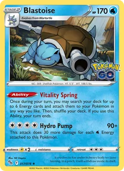 Blastoise — Pokémon GO #017, 2022. Illustrated by NC Empire.