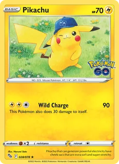 Pikachu — Pokémon GO #028, 2022. Illustrated by Narumi Sato.