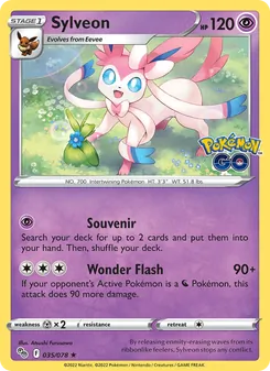 Sylveon — Pokémon GO #035, 2022. Illustrated by Atsushi Furusawa.
