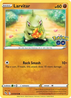 Larvitar — Pokémon GO #037, 2022. Illustrated by sui.