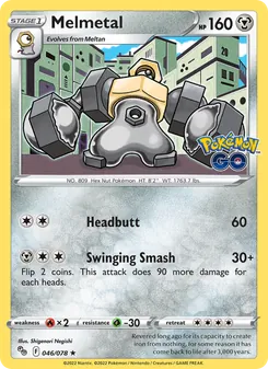Melmetal — Pokémon GO #046, 2022. Illustrated by Shigenori Negishi.