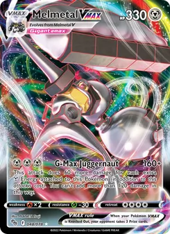 Melmetal VMAX — Pokémon GO #048, 2022. Illustrated by PLANETA Tsuji.