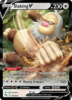 Slaking V — Pokémon GO #058, 2022. Illustrated by Saki Hayashiro.
