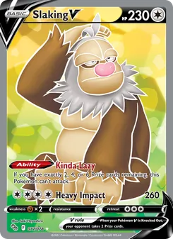 Slaking V — Pokémon GO #077, 2022. Illustrated by Saki Hayashiro.