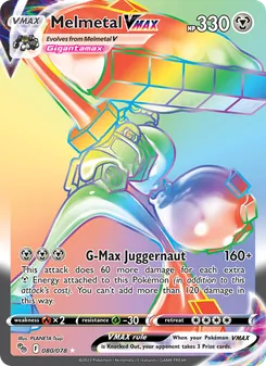 Melmetal VMAX — Pokémon GO #080, 2022. Illustrated by PLANETA Tsuji.