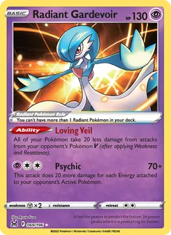 Radiant Gardevoir — Lost Origin #069, 2022. Illustrated by Ryuta Fuse.