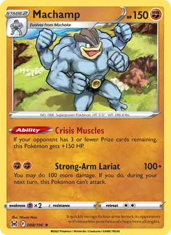 Machamp — Lost Origin #088, 2022. Illustrated by Nisota Niso.