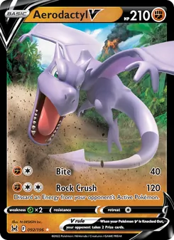 Aerodactyl V — Lost Origin #092, 2022. Illustrated by N-DESIGN Inc..