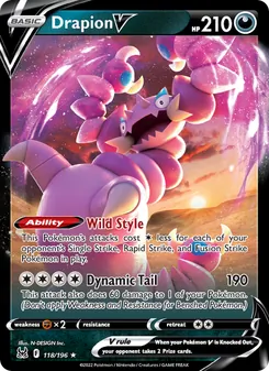 Drapion V — Lost Origin #118, 2022. Illustrated by N-DESIGN Inc..