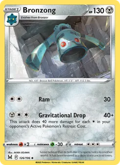 Bronzong — Lost Origin #126, 2022. Illustrated by AKIRA EGAWA.