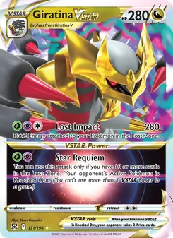 Giratina VSTAR — Lost Origin #131, 2022. Illustrated by 5ban Graphics.