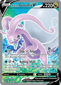 Hisuian Goodra V — Lost Origin #187, 2022. Illustrated by 5ban Graphics.