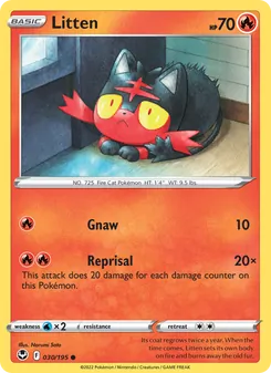Litten — Silver Tempest #030, 2022. Illustrated by Narumi Sato.